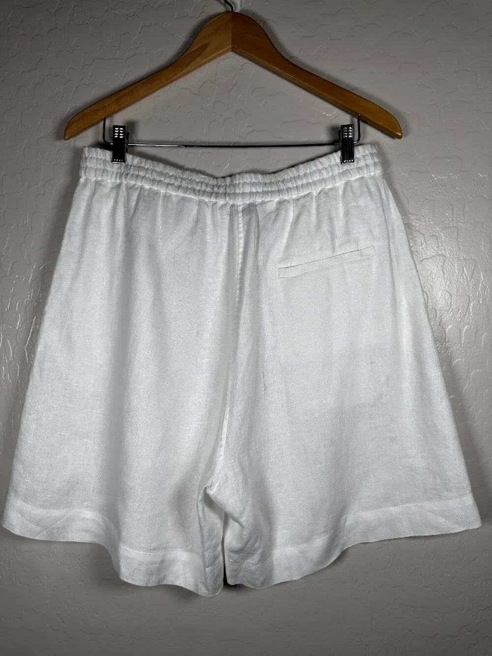 COS White 100% Linen Pull-On Shorts Size Large - Picture 6 of 13
